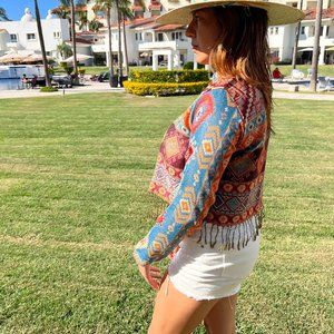 Cropped Aztec Jacket